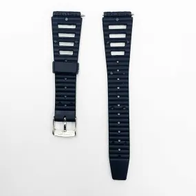 18MM PVC Plastic Watch Band Black Easy Pin for Casio Timex Seiko Citizen Iron Man Watches