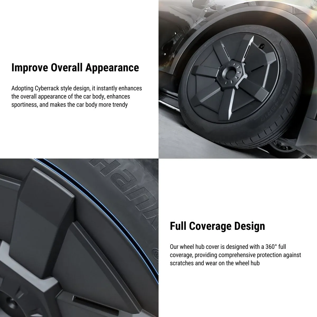 19' Best Wheel Covers Cybertruck Style for Tesla Model Y (4PCS)