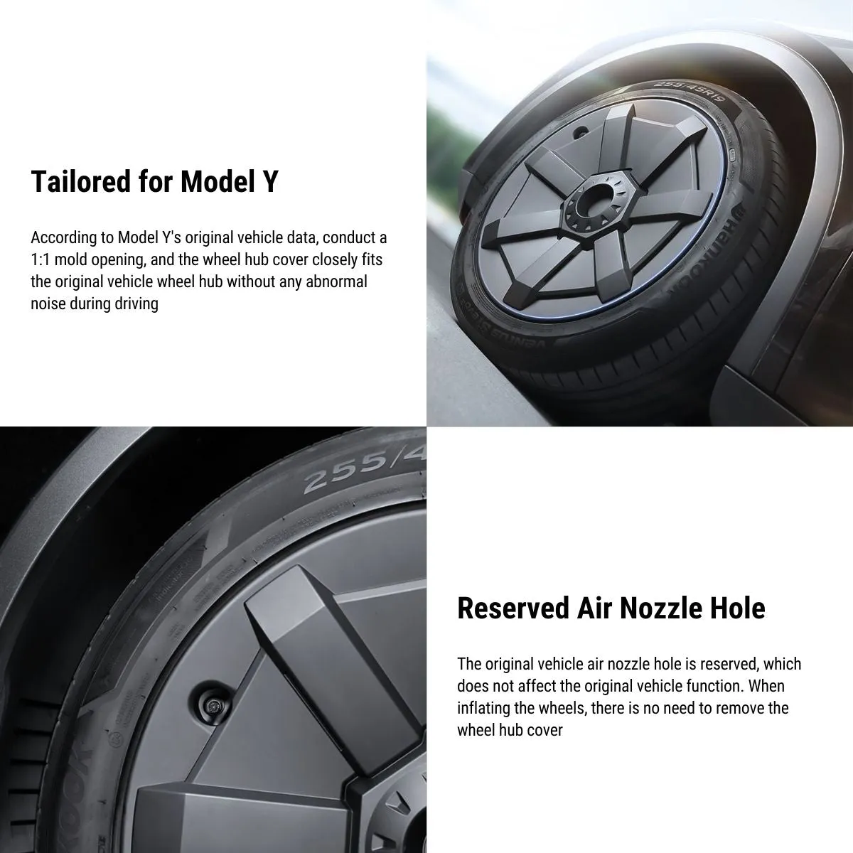 19' Best Wheel Covers Cybertruck Style for Tesla Model Y (4PCS)