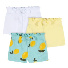 3-Pack Baby & Toddler Girls Picnic Day Dreams Pull-On Knit Shorts