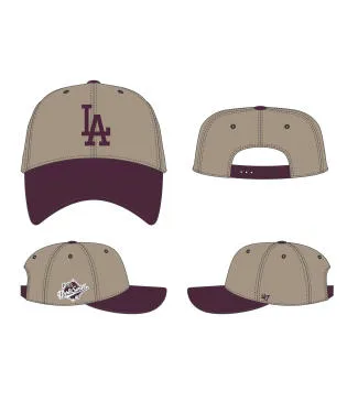 '47 BRAND LOS ANGELES DODGERS BCPTN WORL KHAKI SURE SHOT SNAPBACK TT 47 MVP