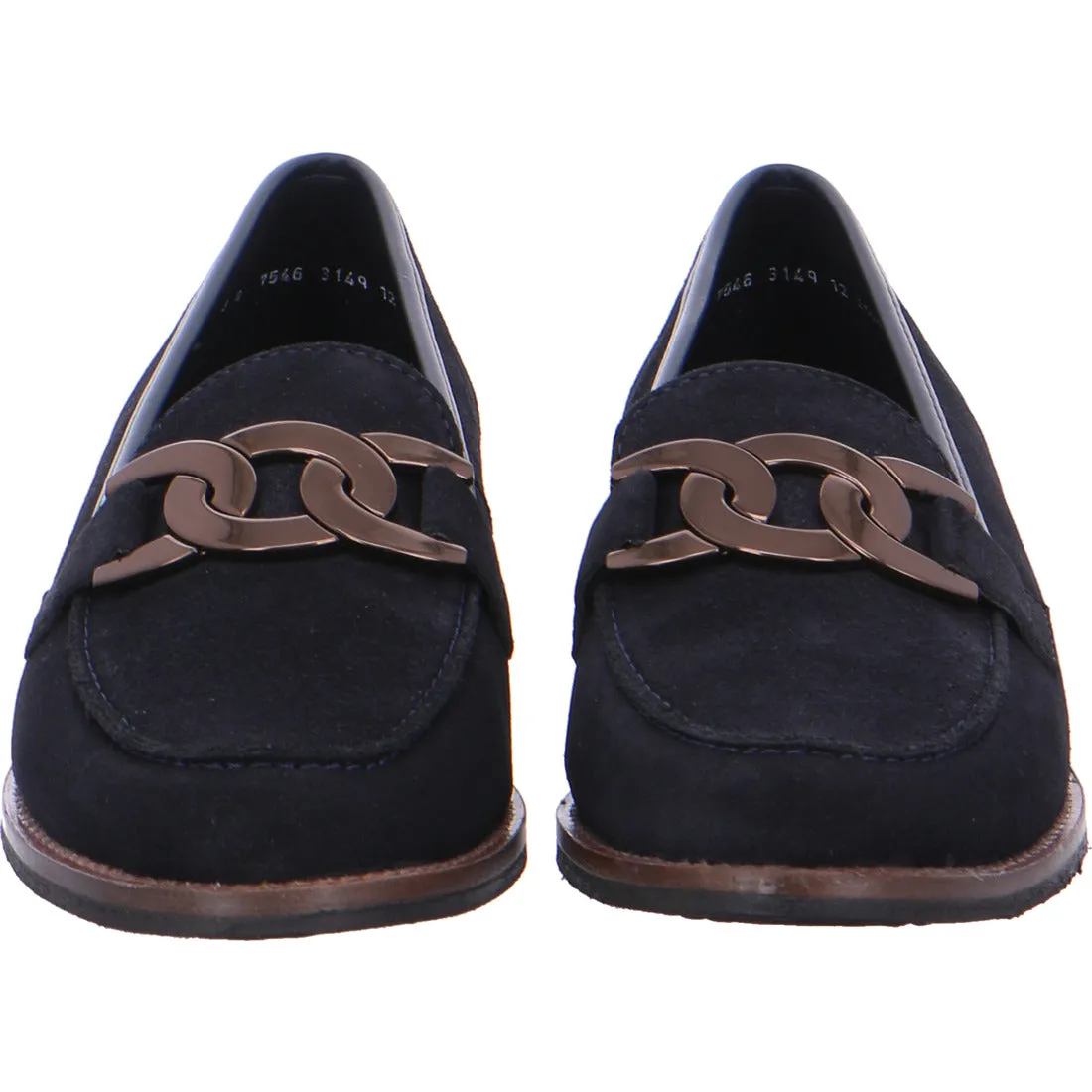 Ara Ladies Kent Buckle Trim Suede Loafer