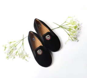 Ba & Na Black Velvet Loafer