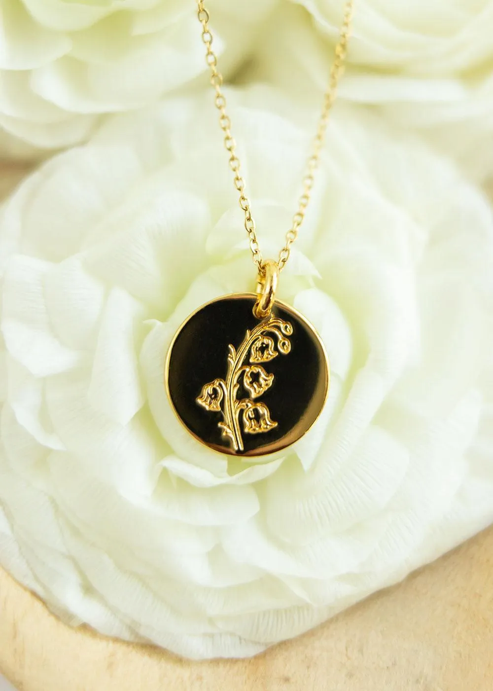 Birth Flower Necklace | Gold