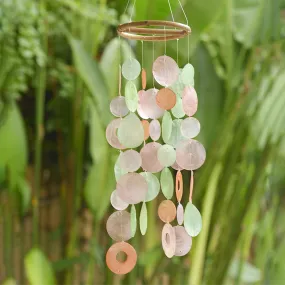 Bougainvillea Capiz Wind Chime, Small