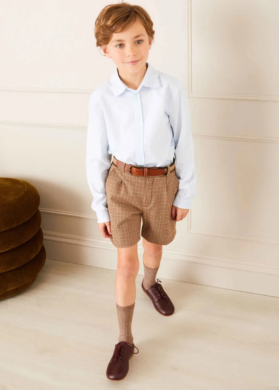 Brown Ribbed Knee-High Socks (3mths-8yrs)