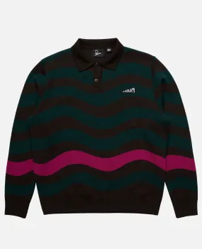 byParra One Weird Wave Knitted Pullover (Chocolate)