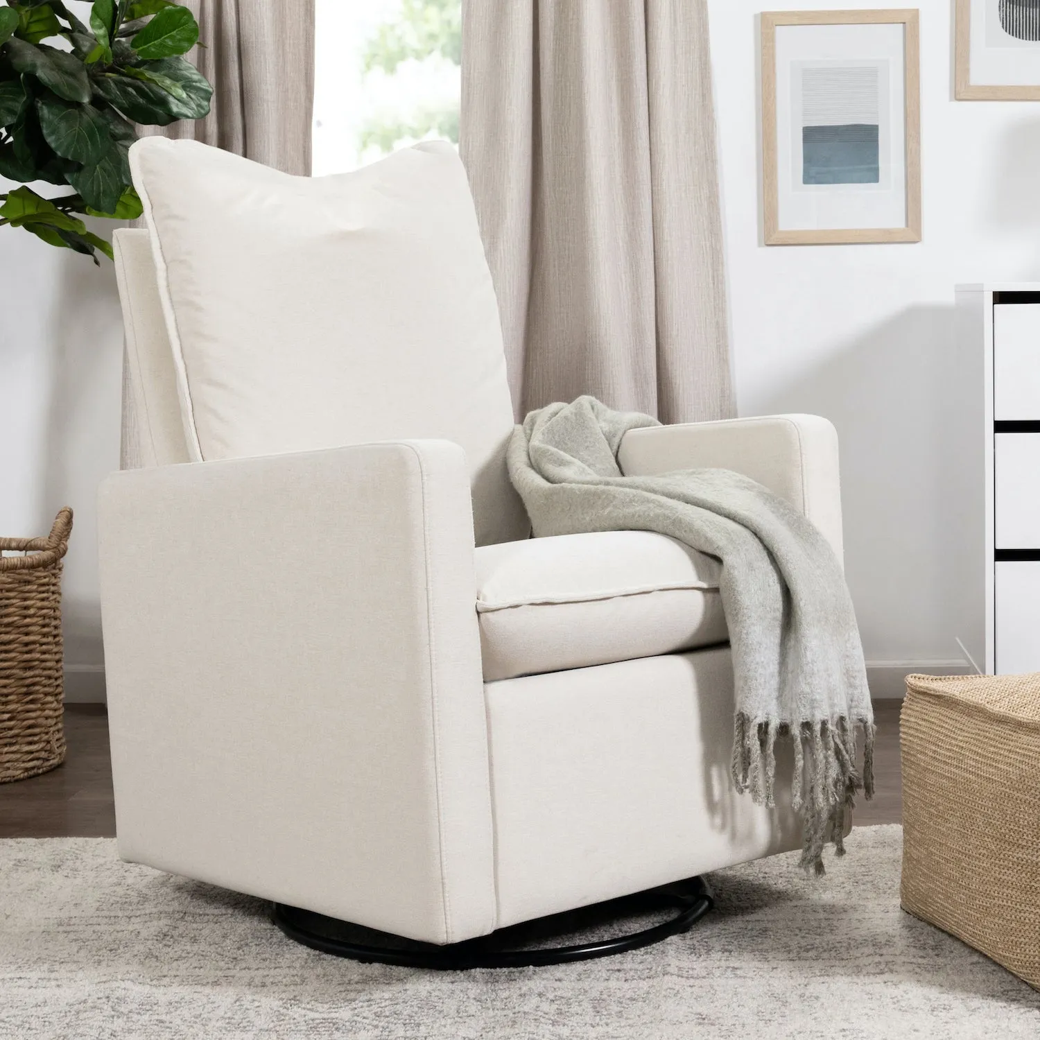 Cali Pillowback Swivel Glider in Eco-Performance Fabric