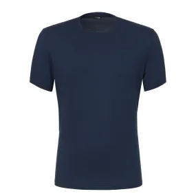 Cotton-Blend T-Shirt in Dark Blue