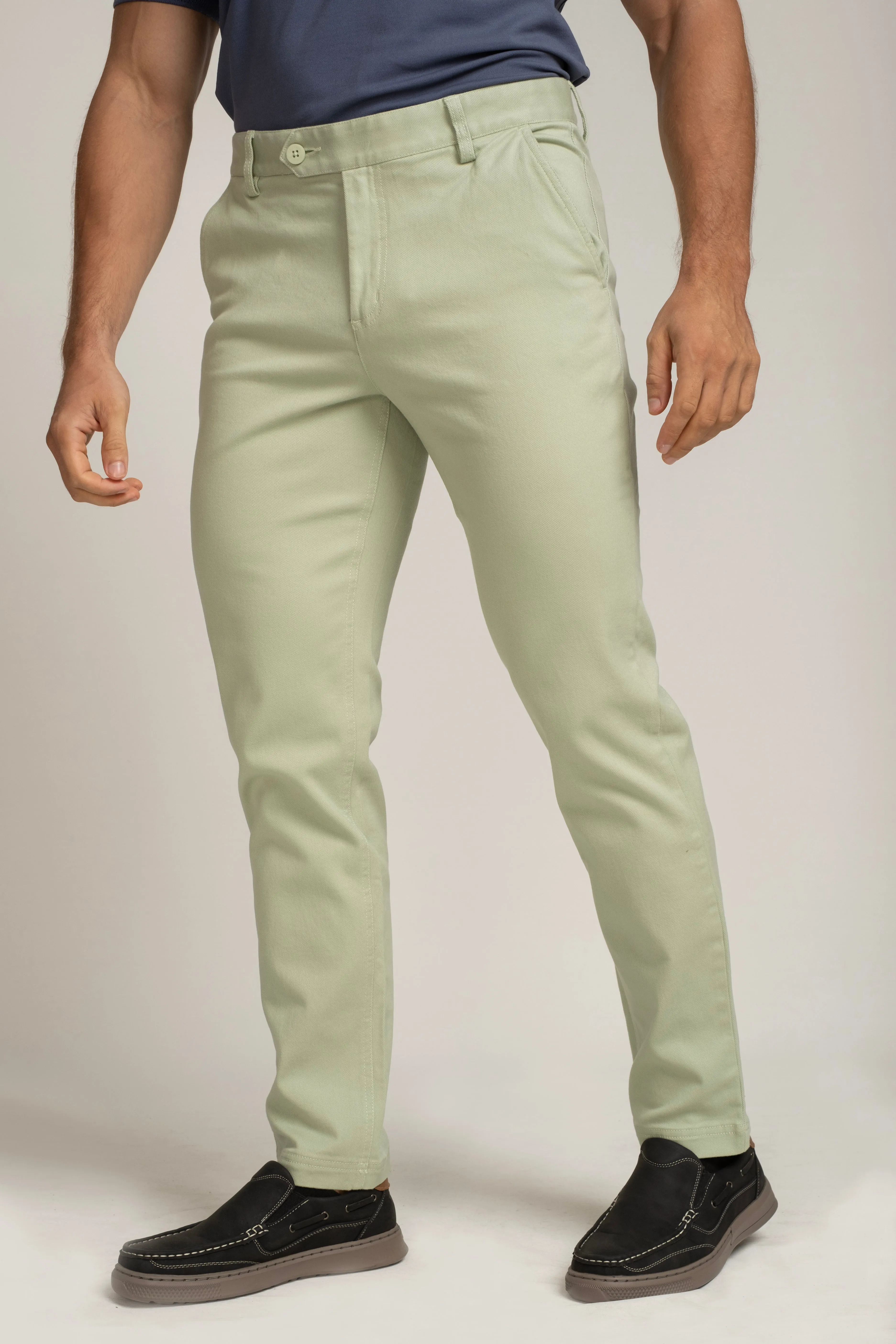 Crocodile Slim Fit Chino Green Almost Aqua