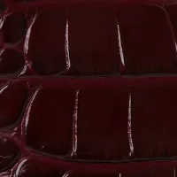 Exclusive B Pouch Bag In Croc Embossed Burgundy Leather