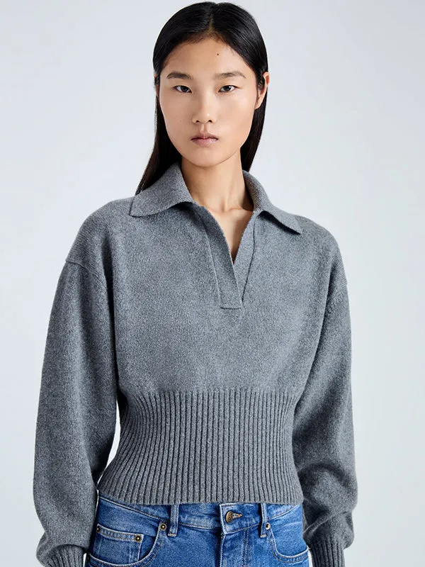 Jeanne Sweater In Grey Melange