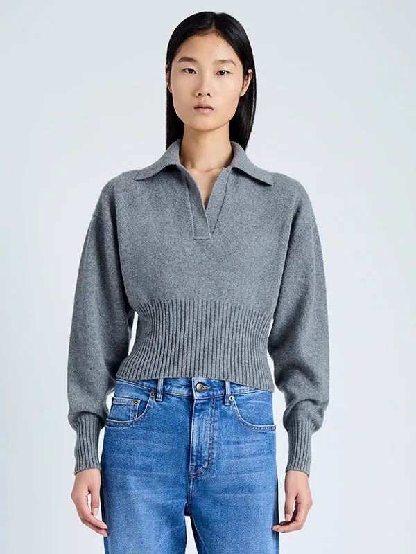 Jeanne Sweater In Grey Melange