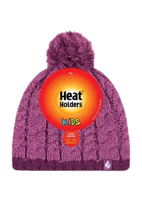 Kids' Cable Knit Pom Pom Hats