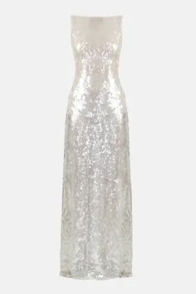 Leoni Dress In Clear Sequins