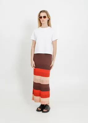 MARS KNIT SKIRT / POPPY-CHOCOLATE-LEMONADE