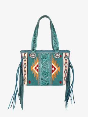 Montana West Aztec Tapestry Floral Embossed Concealed Carry Tote