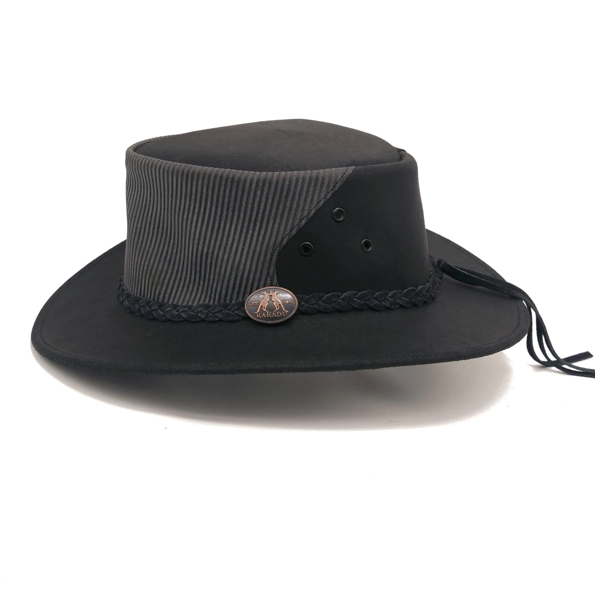 Newtowner Leather Hat in Black