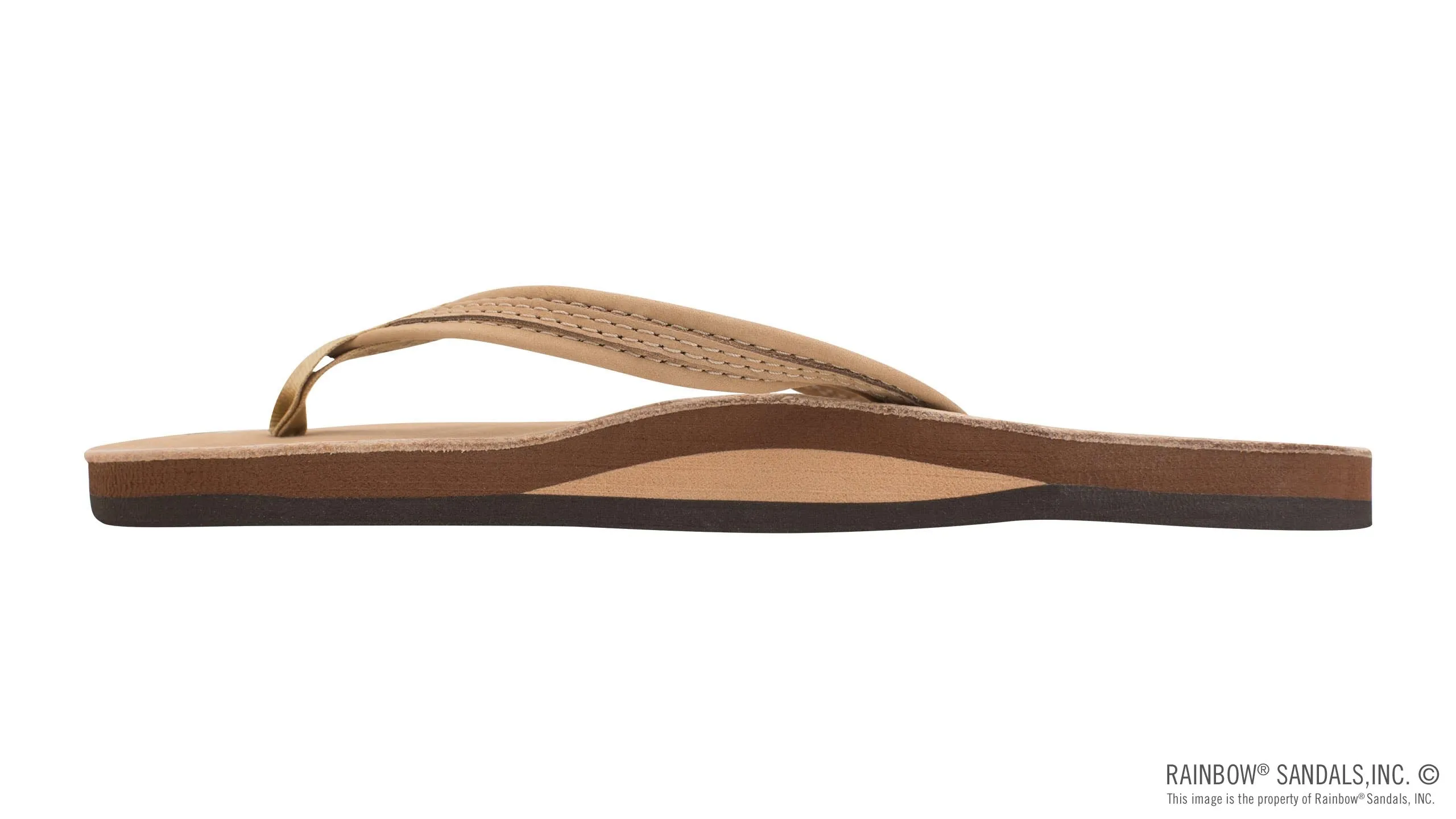 Rainbow Sandals Women's - The Madison - Single Layer - 1/2" Strap w/ Braid - Sierra Brown