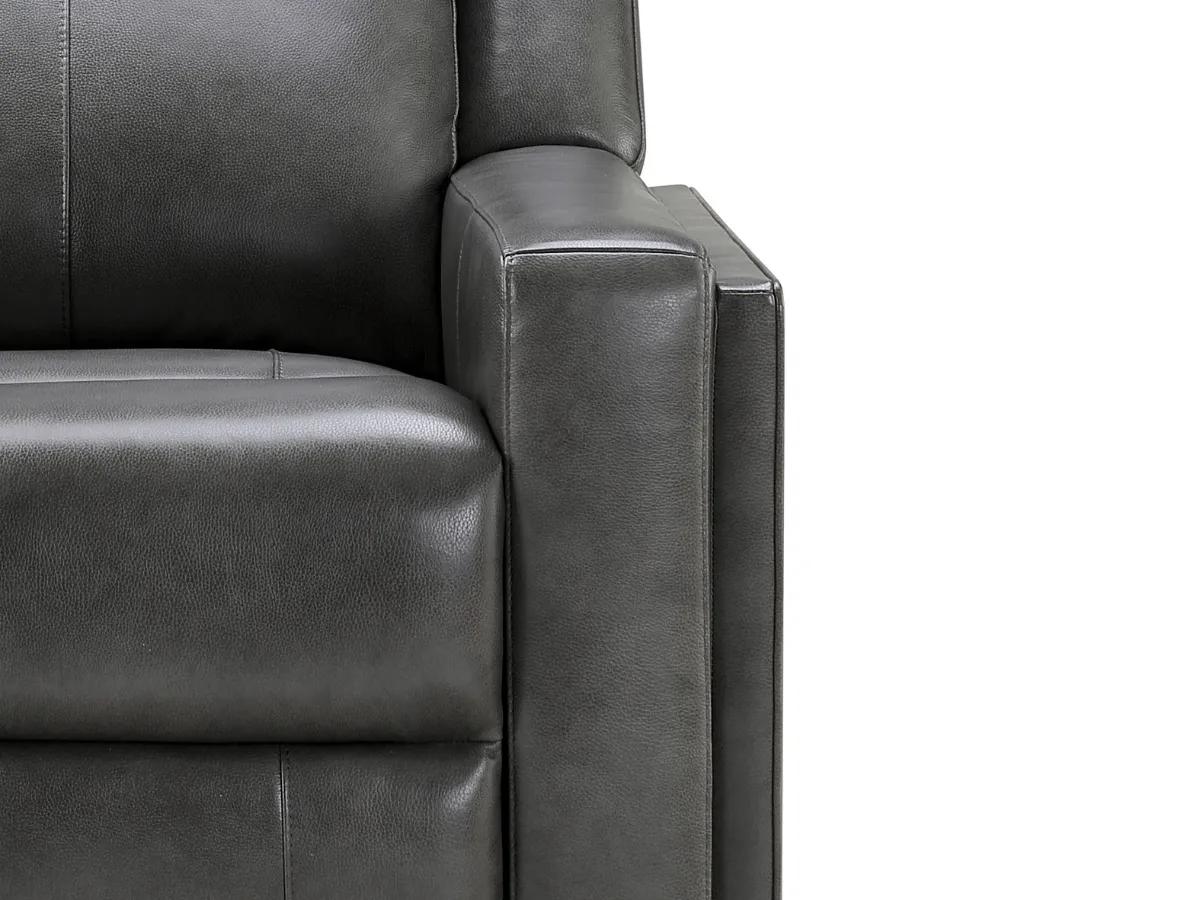 Rhodes Top-Grain Leather Manual Reclining Loveseat