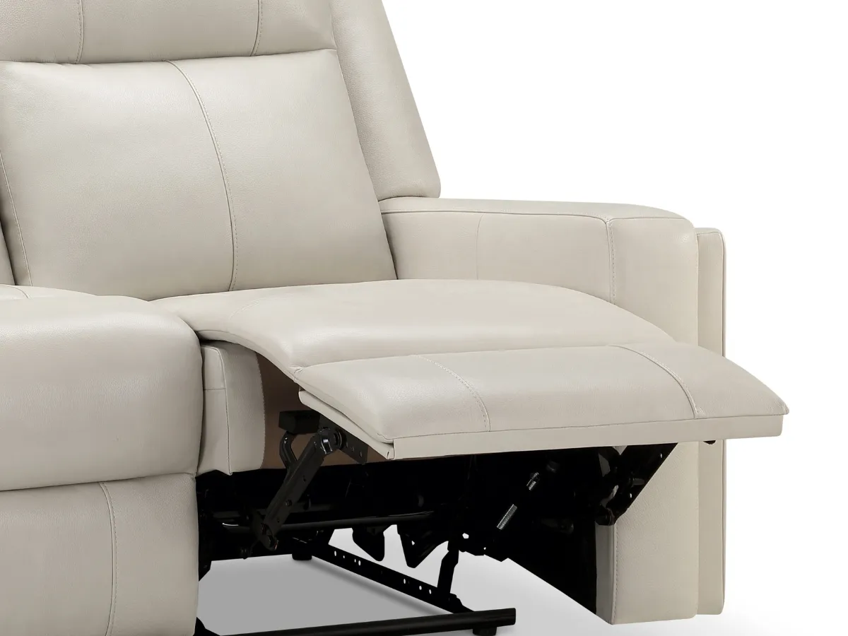 Rhodes Top-Grain Leather Manual Reclining Loveseat