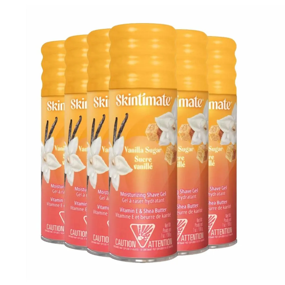 Skintimate Vanilla Sugar Shave Gel for Women  7 Oz - 6 Pack