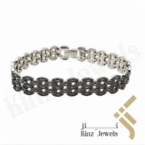 Sterling Silver Antique Marcasite Bracelet