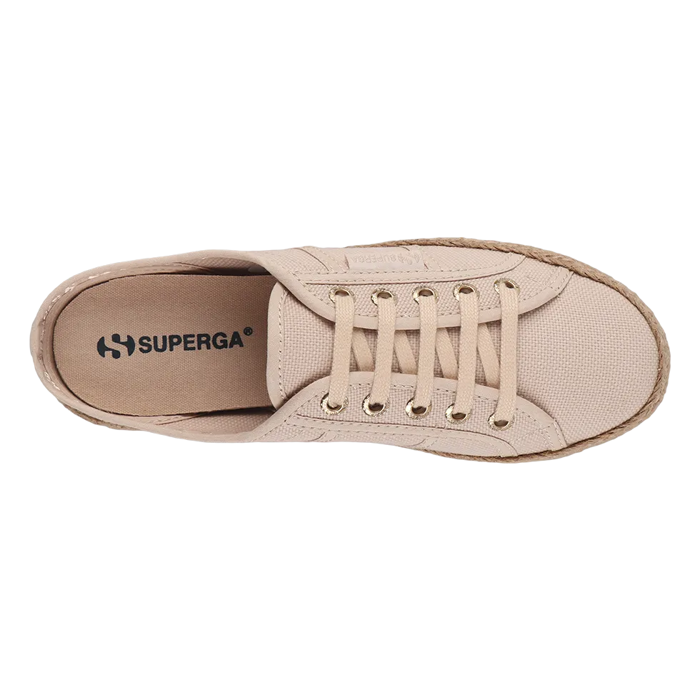 Superga 2402 Espadrille Mule Desert Pink-Gold