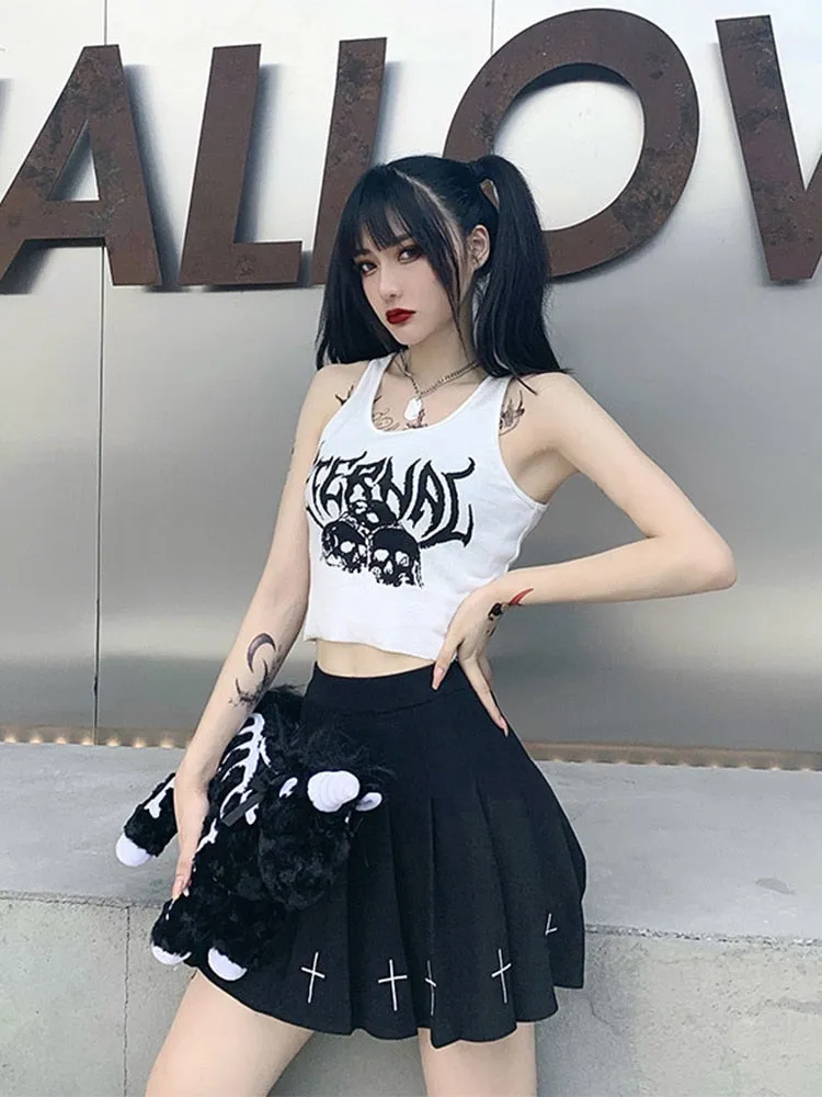 Women's Punk Goth Crop Tops