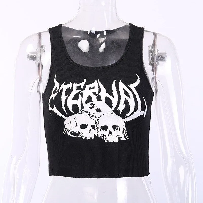 Women's Punk Goth Crop Tops