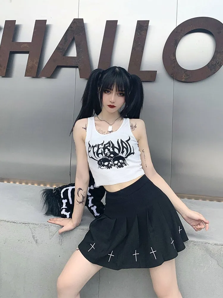 Women's Punk Goth Crop Tops